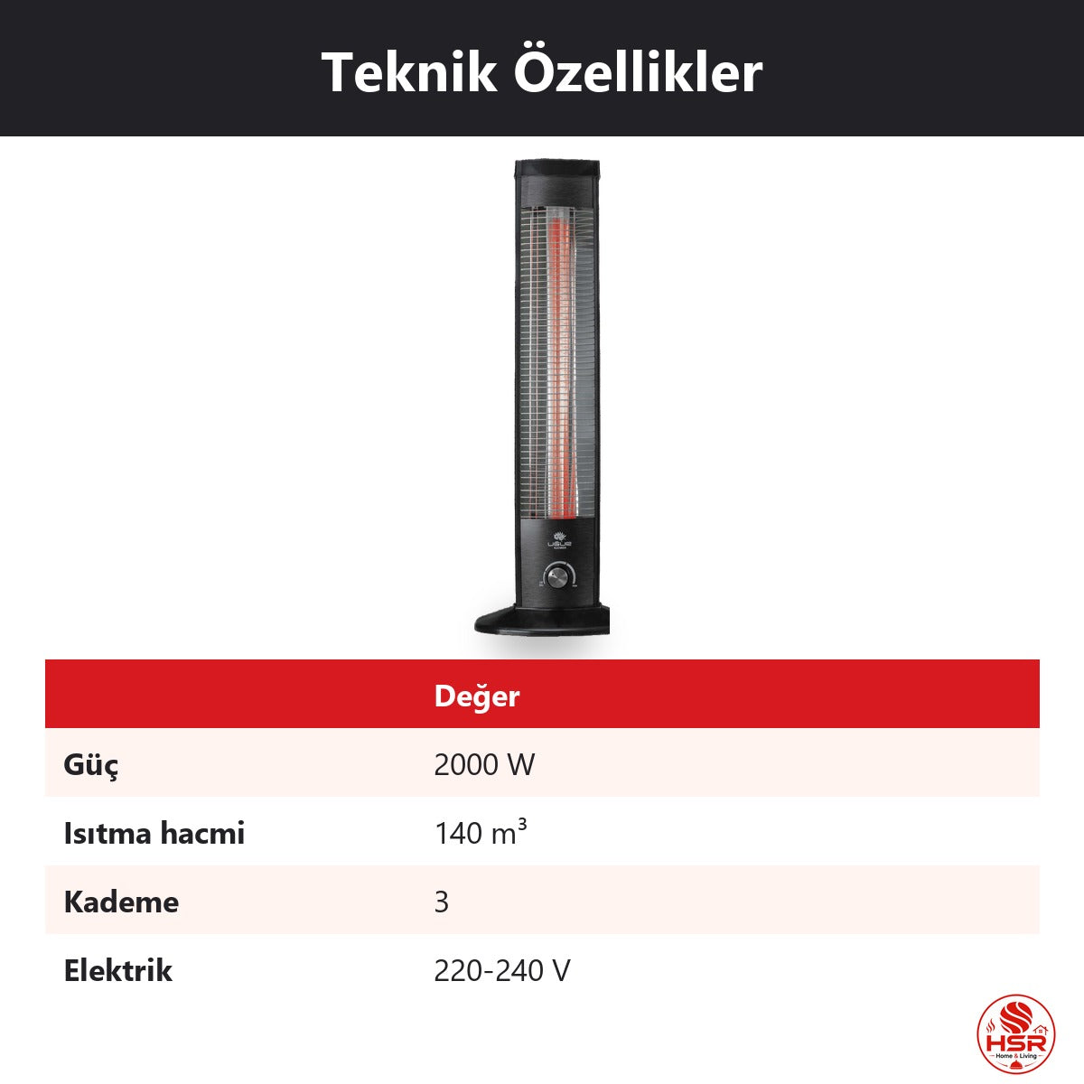 Sunrise Kule Tipi Isıtıcı - HSR Home Living