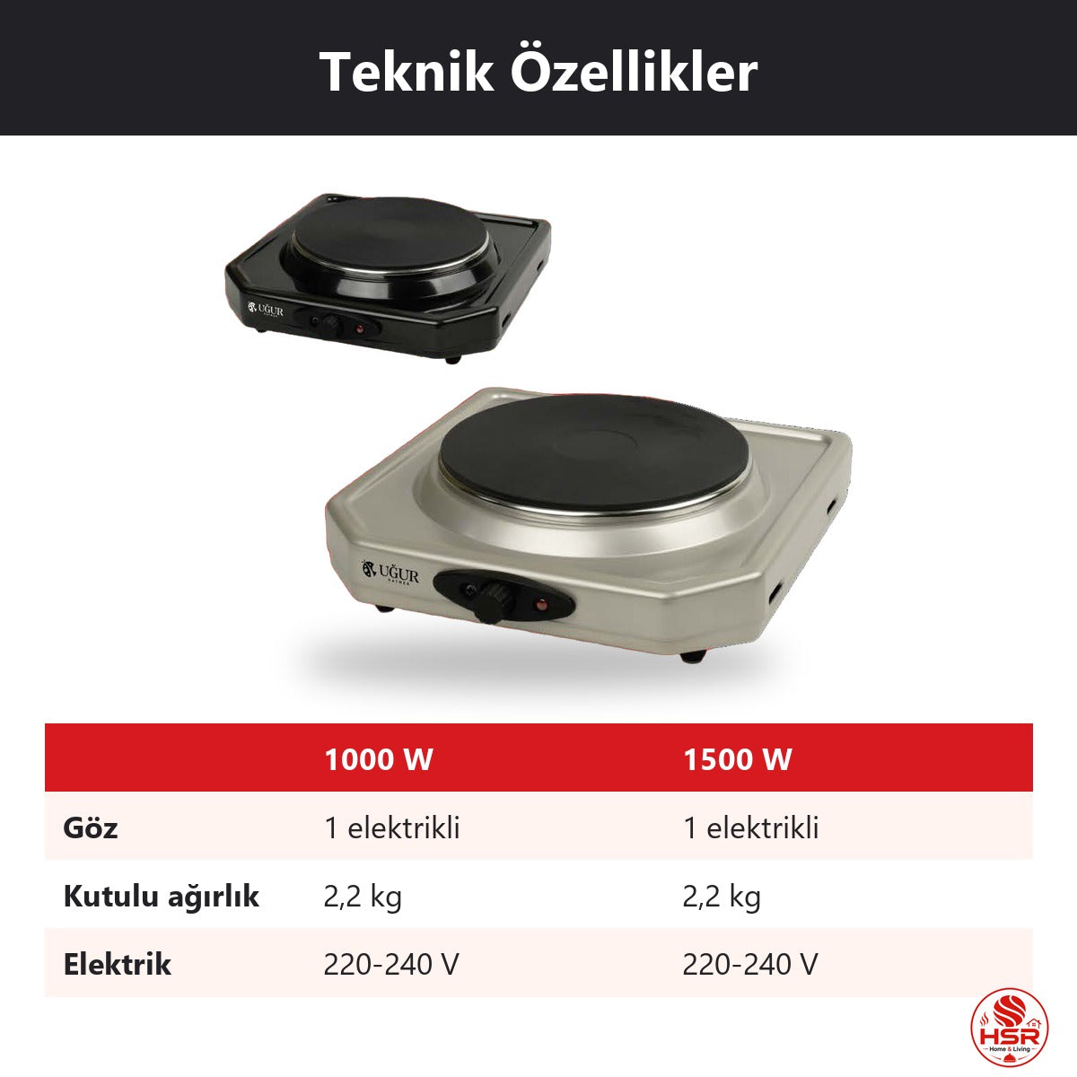 Elektrikli Hotplate Tek Gözlü Ocak - HSR Home Living