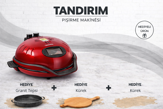 TANDIRIM Ekmek Pişirme Makinesi | Tepsi + Kürek Hediyeli
