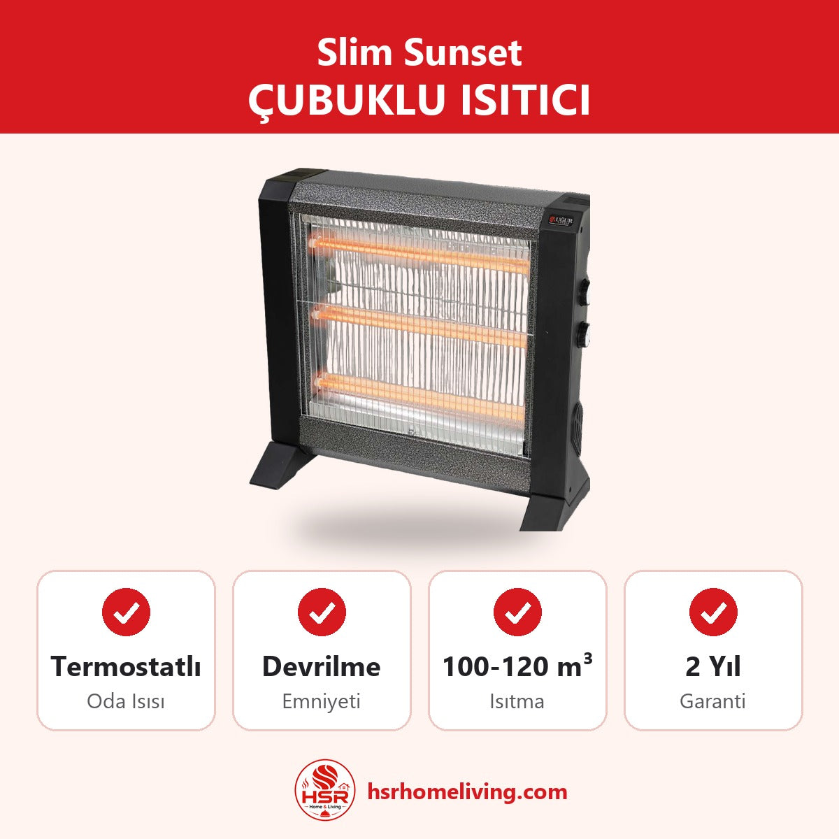 Slim Sunset Çubuklu Isıtıcı - HSR Home Living