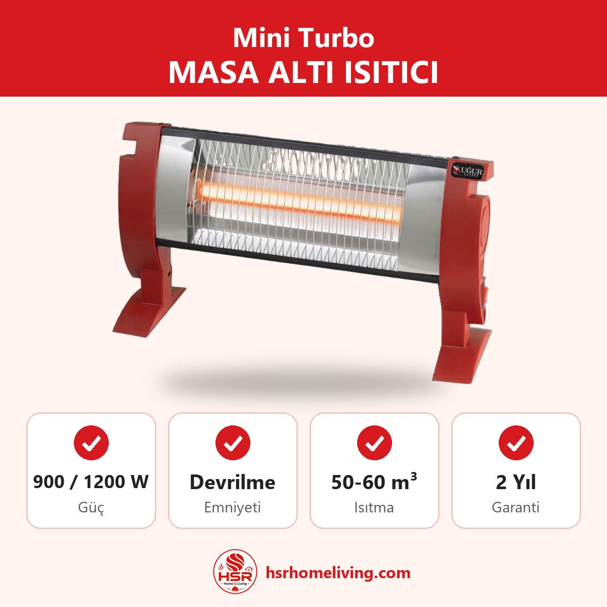 Mini Turbo Masa Altı Isıtıcı - HSR Home Living